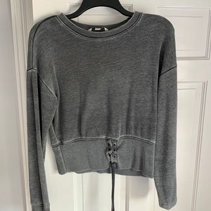 Gray Cropped Sweater